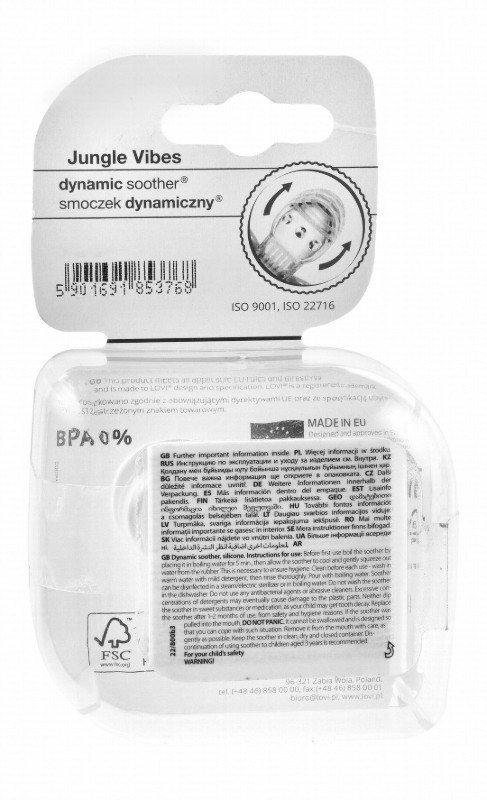 Lovi Jungle Vibes Dynamic Silicone Soothers (6-18 Months) - BPA free