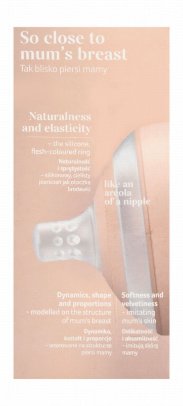 Lovi Mammafeel Pink & Clear 250ml Anti-Colic Slow Flow Feeding Bottle (3+ Months) - BPA free