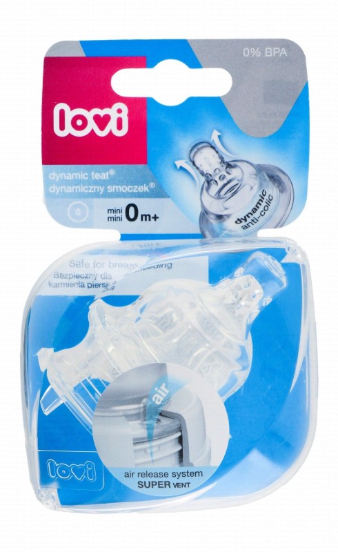 Lovi Mini Anti-Colic Dynamic Teats (0+ Months) - BPA free