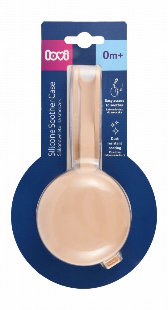 Lovi Pink Silicone Soother Case (0+ Months)