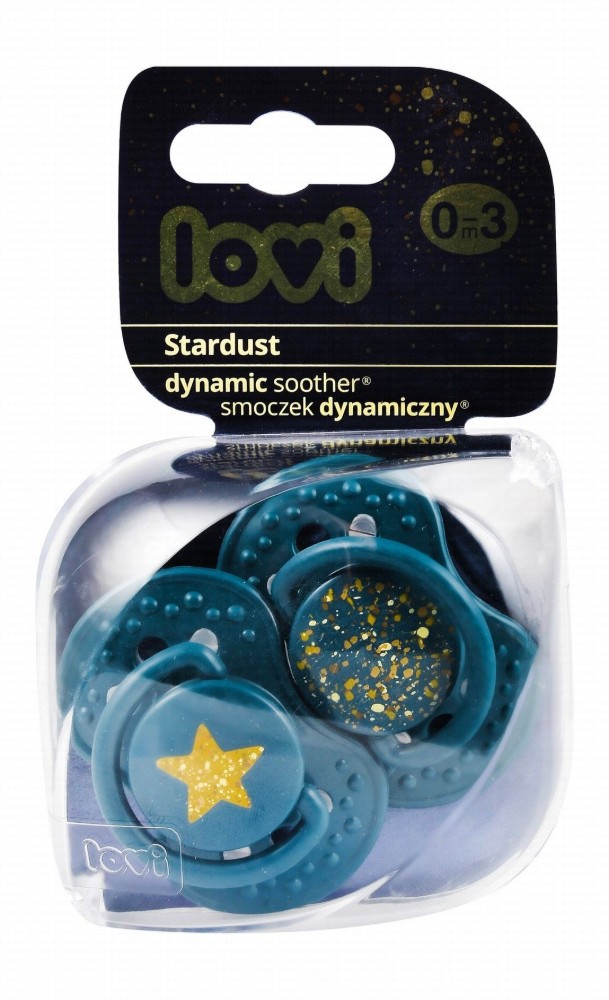 Lovi Stardust Dynamic Green Soothers (0-3 Months) - BPA free