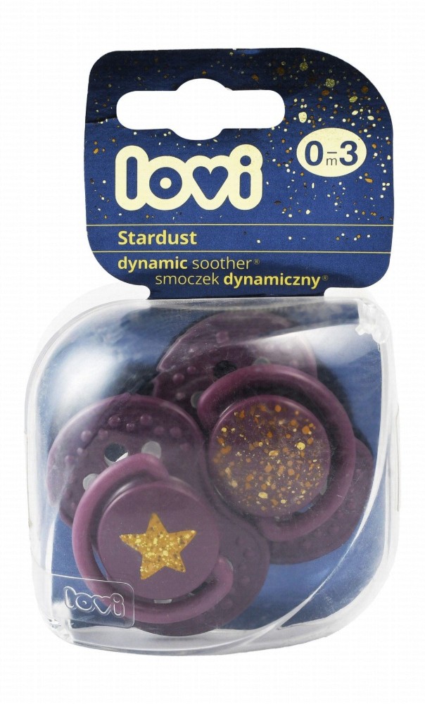 Lovi Stardust Red Dynamic Soothers (0-3 Months) - BPA free