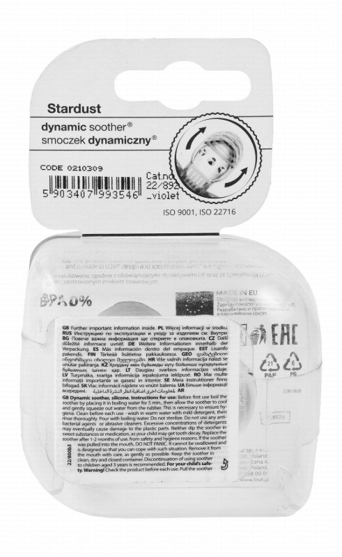 Lovi Stardust Red Dynamic Soothers (0-3 Months) - BPA free