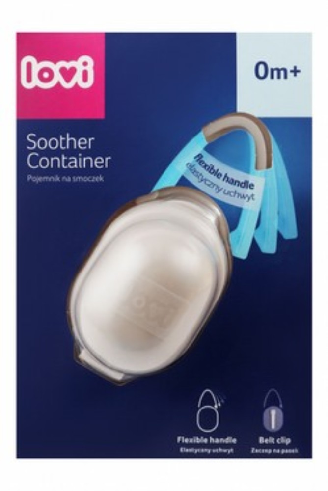 Lovi White Soother Container (0+ Months) - BPA free