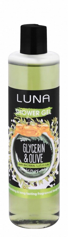 Luna Antibacterial Moisturizing Shower Gel with Glycerin & Olive