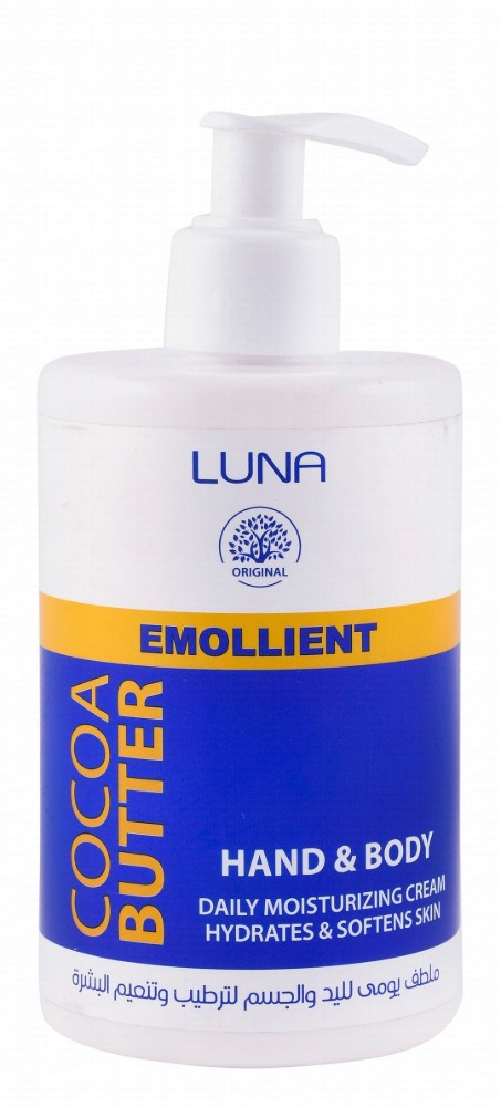 Luna Moisturizing, Hydrating & Softening Hand & Body Cream with Cocoa Butter