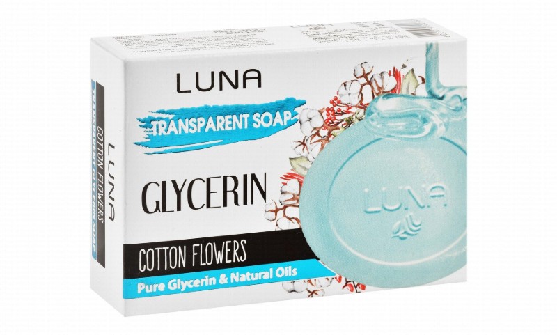 Luna Transparent Soap Bar Cotton Flower Scent with Glycerin