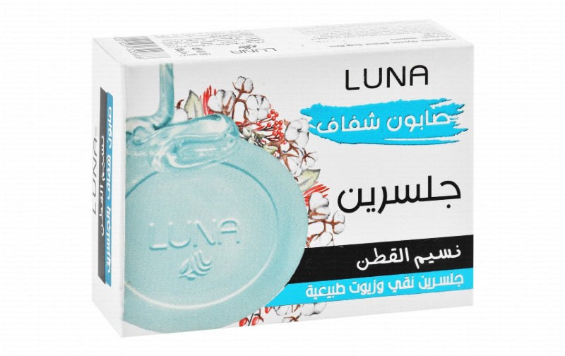 Luna Transparent Soap Bar Cotton Flower Scent with Glycerin
