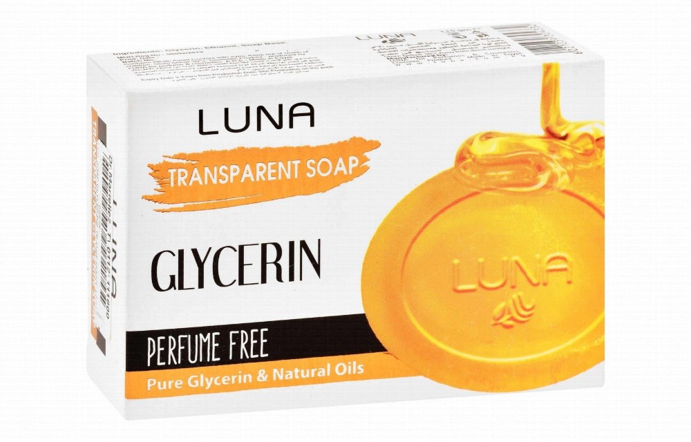 Luna Transparent Soap Bar with Glycerin & Natural Oils - perfume free