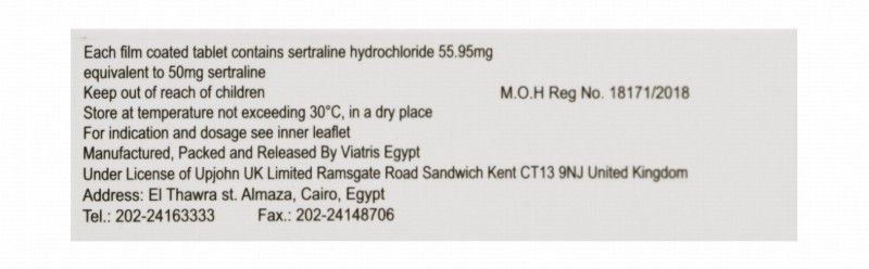 Lustral 50mg Sertraline