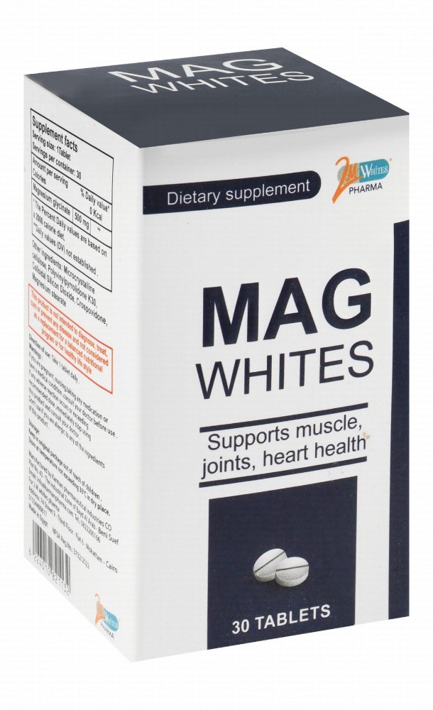 Mag Whites 500mg Magnesium Supplement for Muscle, Joint & Heart Health