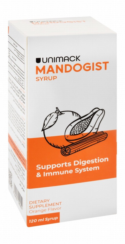Mandogist Digestion & Immune System Support Supplement Syrup Orange Flavor