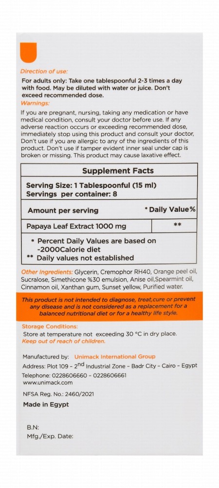 Mandogist Digestion & Immune System Support Supplement Syrup Orange Flavor