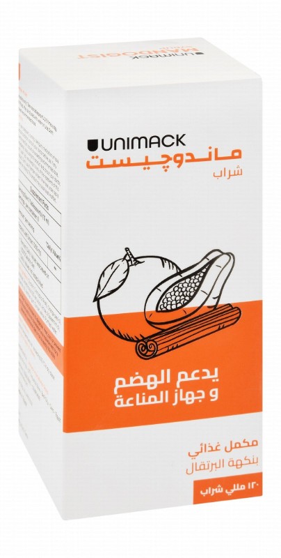 Mandogist Digestion & Immune System Support Supplement Syrup Orange Flavor