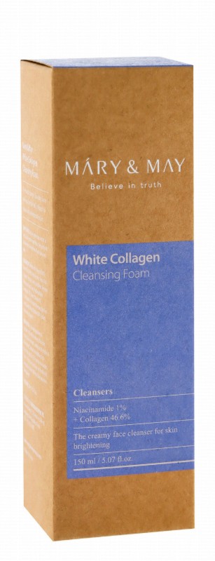 Mary & May Brightening Foaming Creamy Facial Cleanser with White Collagen & Niacinamide