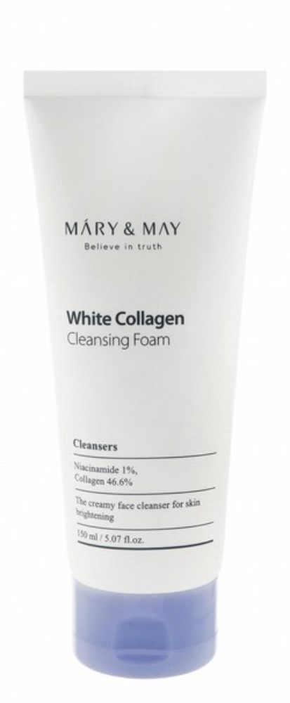 Mary & May Brightening Foaming Creamy Facial Cleanser with White Collagen & Niacinamide