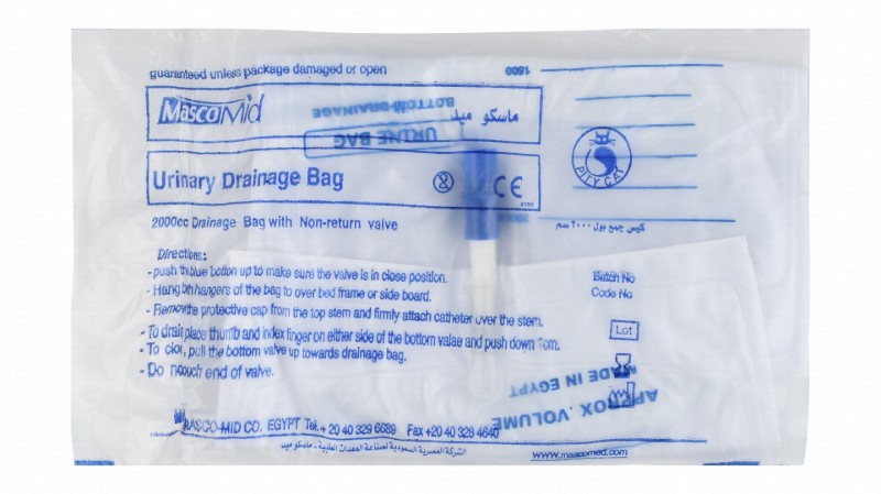 Masco Mid 2L Urine Bag