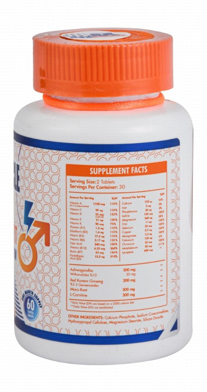 Max Muscle Mega Multi Sport Supplement with Ashwagandha, Korean Ginseng & Maca for Men - iron free