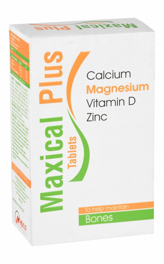 Maxical Plus 800mg Calcium Bones Support Supplement with Magnesium, Vitamin D & Zinc