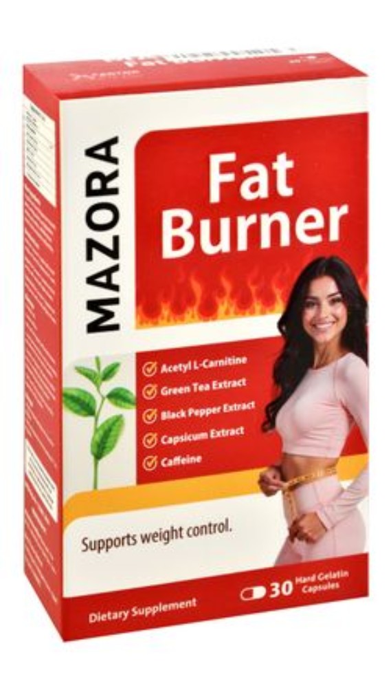 Mazora Fat Burner Supplement with Caffeine & Green Tea Extract for Body Weight Balance