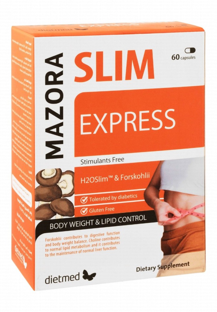 Mazora Slim Express Supplement with Forskohlii for Body Weight Balance, Digestive & Liver Function- gluten free, stimulants free
