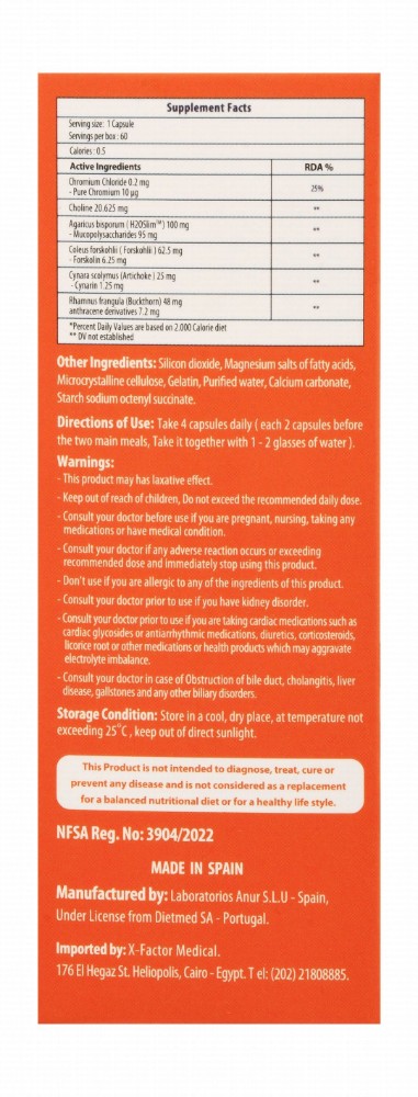 Mazora Slim Express Supplement with Forskohlii for Body Weight Balance, Digestive & Liver Function- gluten free, stimulants free