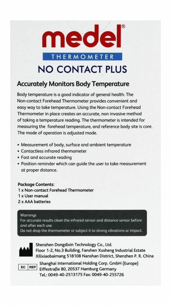 Medel Non-Contact Infrared Thermometer