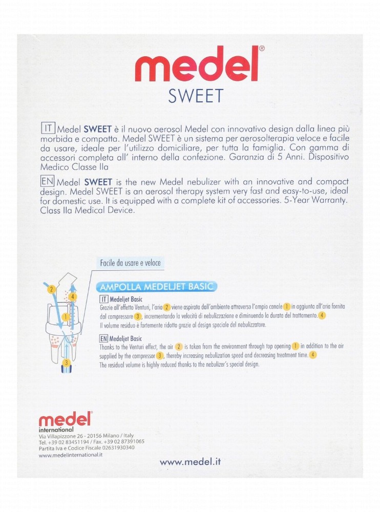 Medel Sweet White Compressor Nebulizer