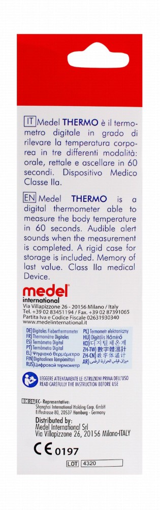 Medel White Digital Thermometer