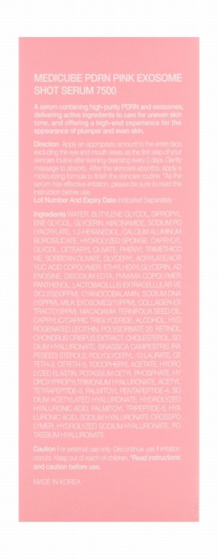 medicube Exosome Shot 7500 Face Serum with PDRN & Pink Collagen
