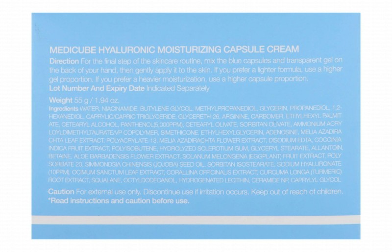 Medicube Moisturizing Face Capsule Cream with Sodium Hyaluronate & Panthenol