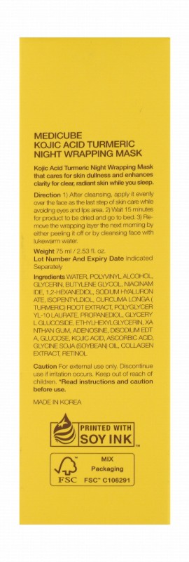medicube Nourishing & Revitalizing Wrapping Facial Night Mask with Kojic Acid, Turmeric & Vitamin C