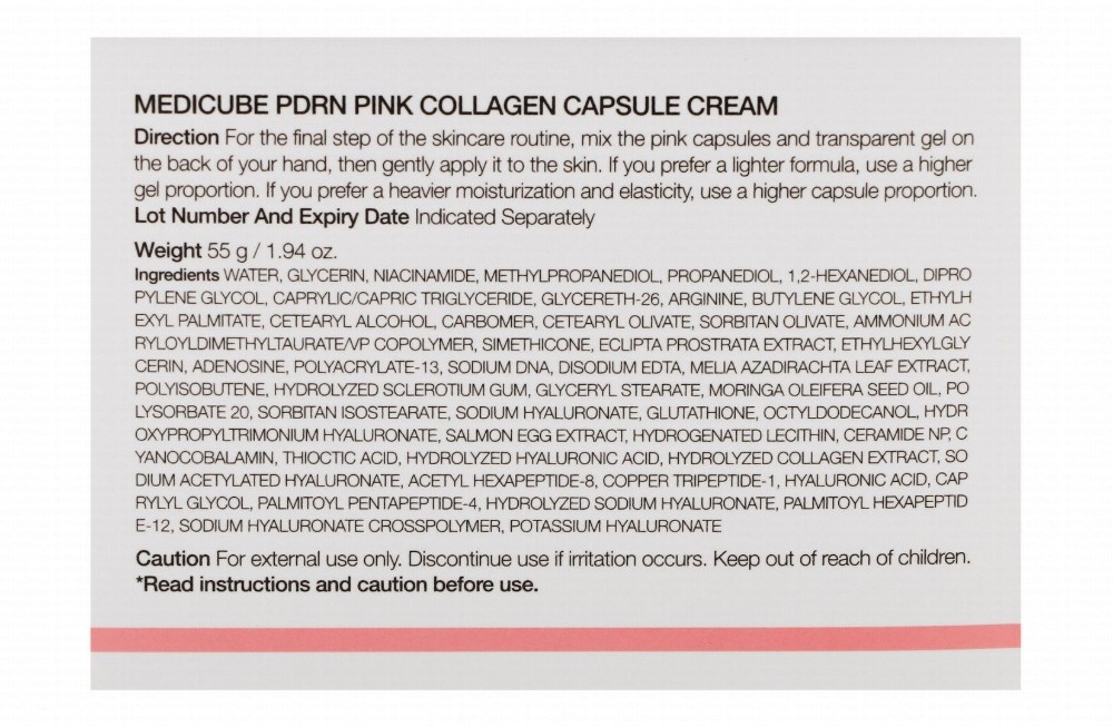 medicube Plus Capsule Face Cream with PDRN, Pink Collagen & Niacinamide