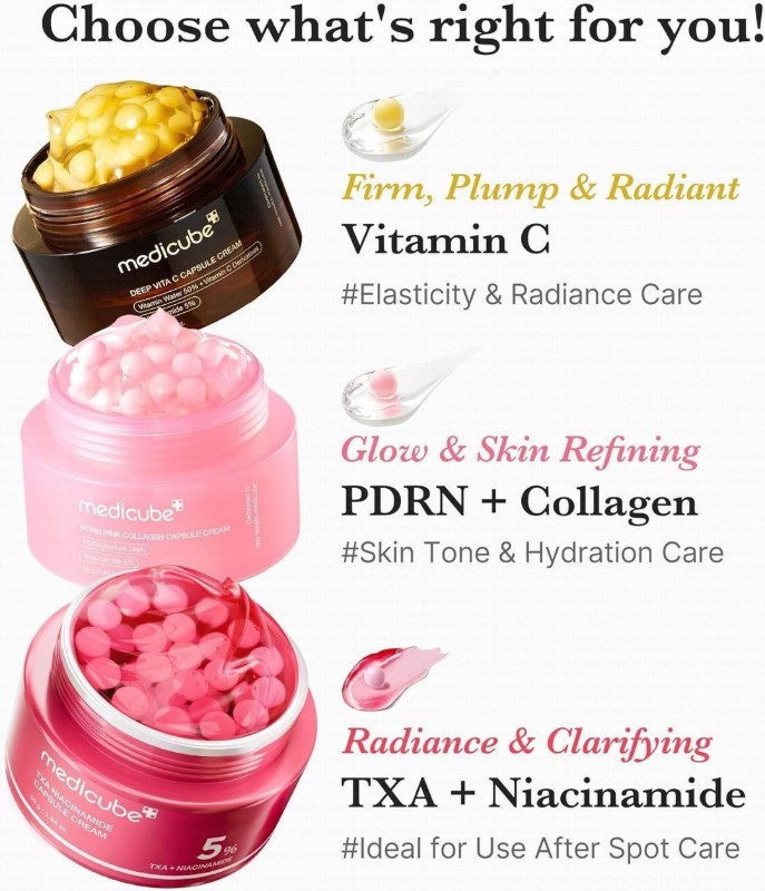 medicube Plus Capsule Face Cream with PDRN, Pink Collagen & Niacinamide