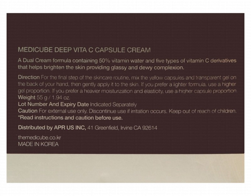 medicube Plus Deep Capsule Face Cream with Vitamin C & Niacinamide