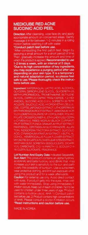 medicube Plus Peeling & Anti-Acne Face Serum with Succinic Acid, AHA & BHA