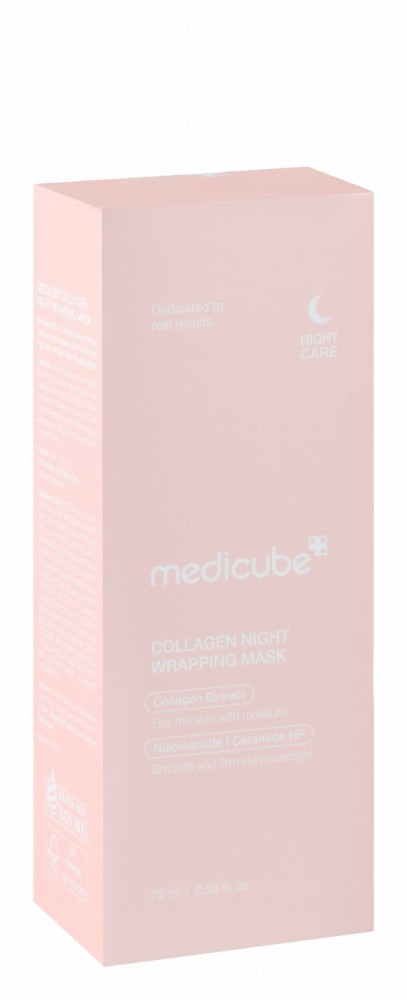 medicube Plus Smoothing & Firming Collagen Wrapping Facial Night Mask with Niacinamide & Ceramide NP