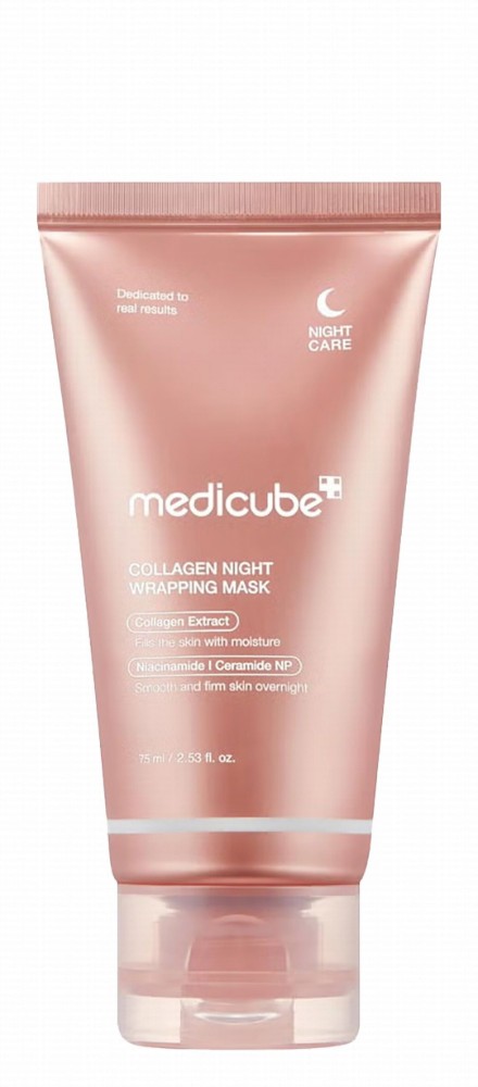 medicube Plus Smoothing & Firming Collagen Wrapping Facial Night Mask with Niacinamide & Ceramide NP