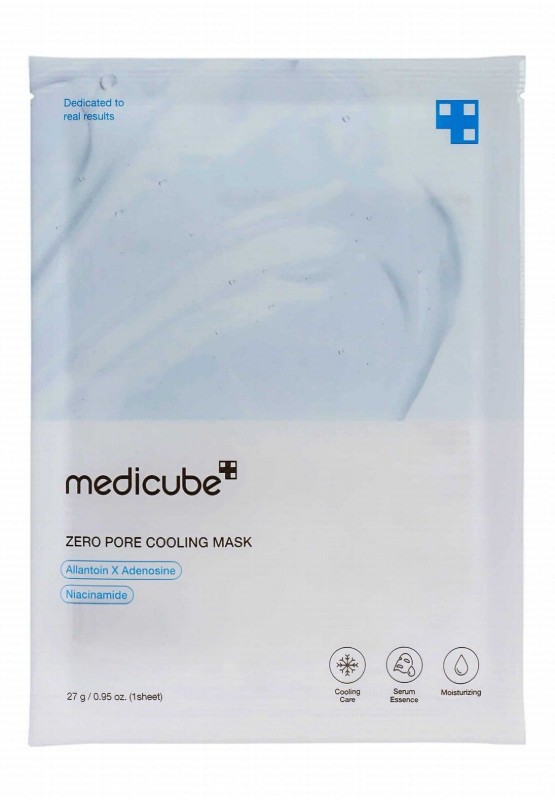medicube Zero Pore Cooling & Moisturizing Facial Sheet Mask with Allantoin, Adenosine & Niacinamide