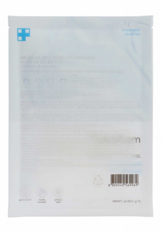 medicube Zero Pore Cooling & Moisturizing Facial Sheet Mask with Allantoin, Adenosine & Niacinamide