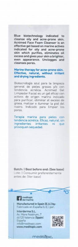 Meditopic Acnimed Facial Foam Cleanser for Acne-Prone & Sensitive Skin