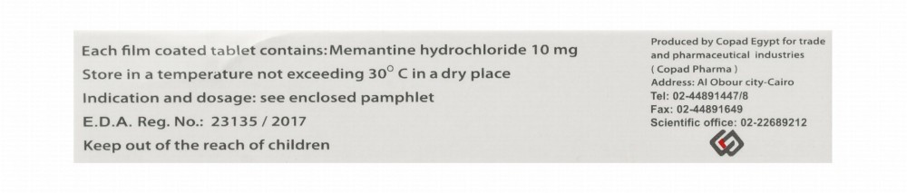 Memexa 10mg Memantine Hydrochloride