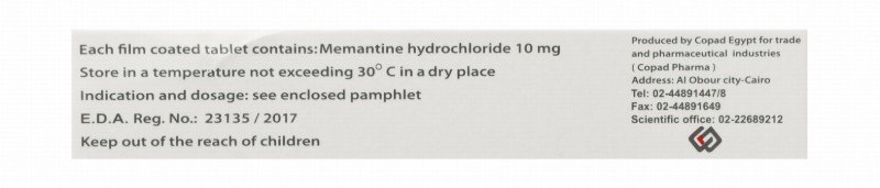 Memexa 10mg Memantine Hydrochloride