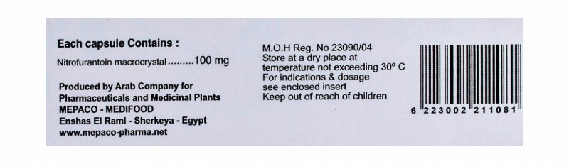 Mepa-Furan 100mg Nitrofurantoin Macrocrystals