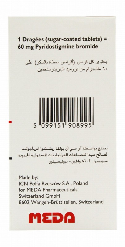 Mestinon 60mg Pyridostigmine Bromide Dragees