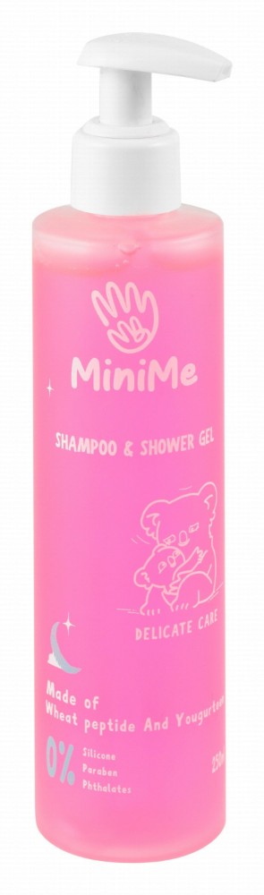 MiniMe Baby Shampoo & Shower Gel with Wheat Peptide & Yogurt - silicone free, parabens free, phthalates free