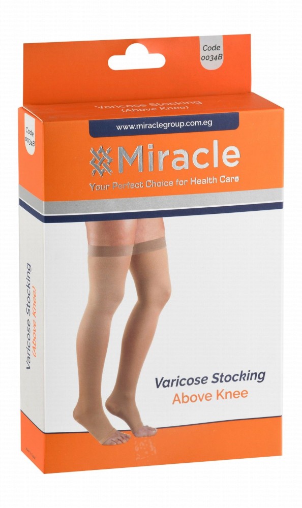 Miracle 0034B Large Above Knee Varicose Stockings (48-54cm)