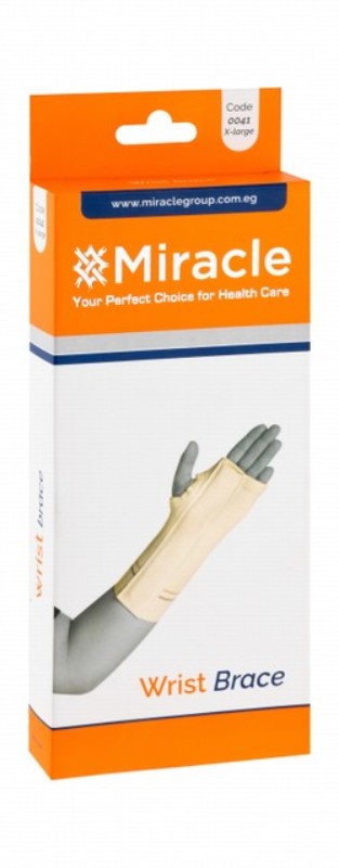 Miracle 0041 XL White Right Wrist Brace (20-21cm)