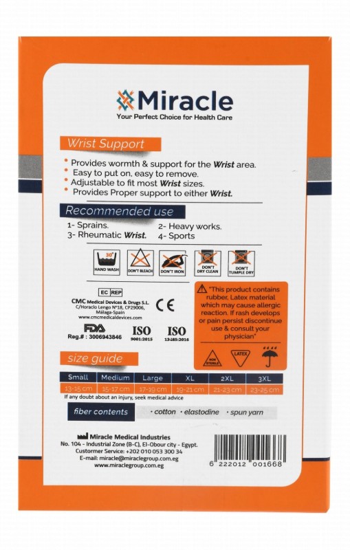 Miracle 0042 3XL Wrist Support (23-25cm)
