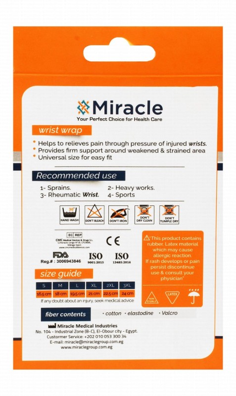 Miracle 2XL 22.5cm Wrist Wrap